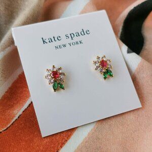 Kate Spade - new bloom flower - Gold Multi Color Stud Earrings